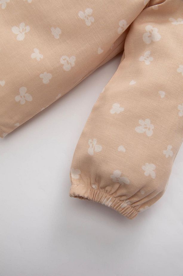 Kız Bebek Bebe Yaka Çiçekli Twill Uzun Kollu Gömlek B9802a524sp - 3