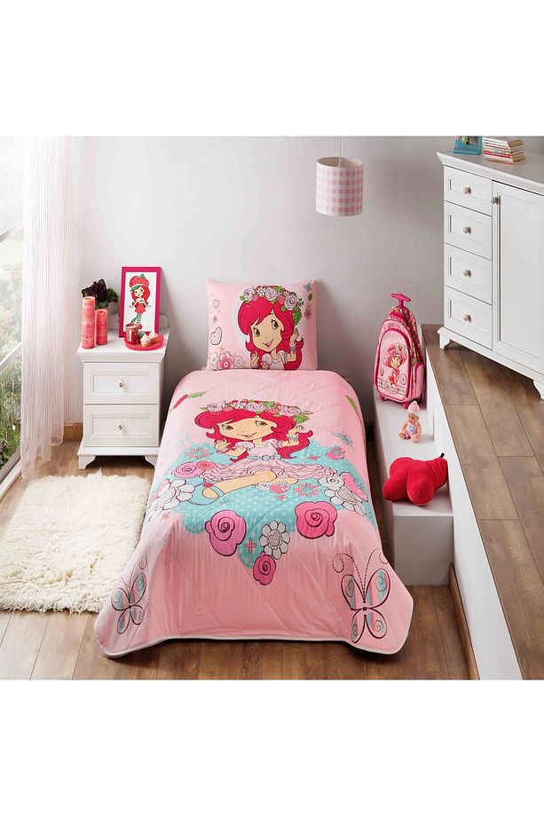 Strawberry Shortcake Candy Tek Kişilik Ranforce Yatak Örtüsü - 1