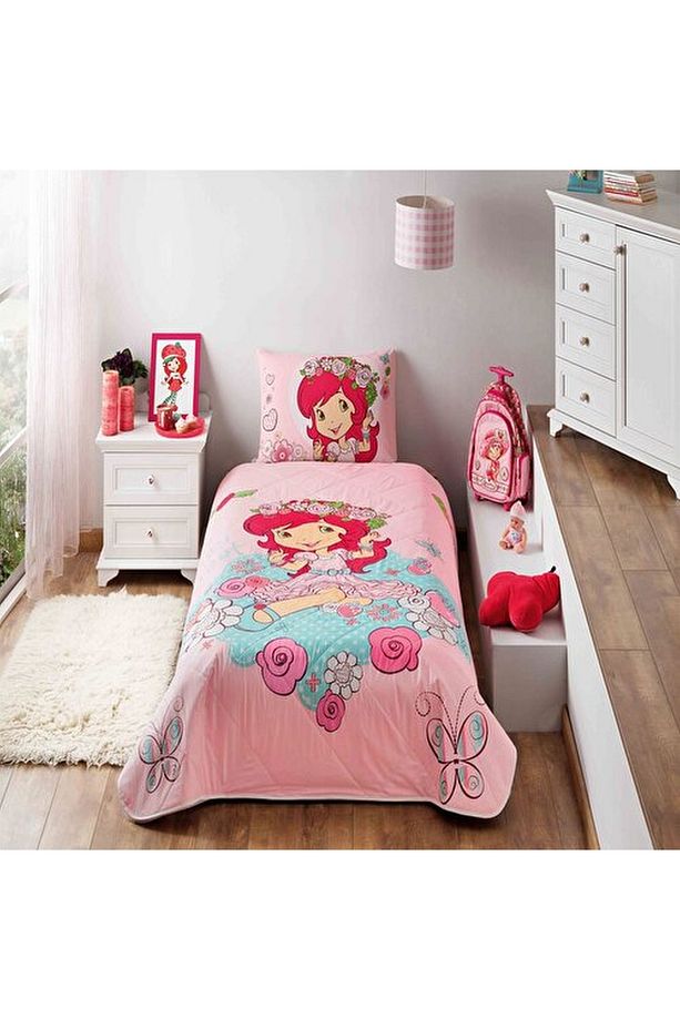 Strawberry Shortcake Candy Tek Kişilik Ranforce Yatak Örtüsü - 2