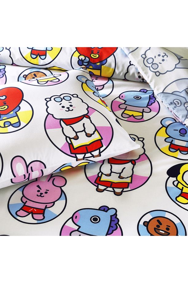 Lisanslı Bt21 Pamuk Tek Kişilik Nevresim Takımı - 2