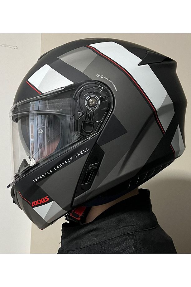 STORM SV DIAMOND B22 MATT GRAY ÇENE AÇILIR MOTOSİKLET KASKI - 4