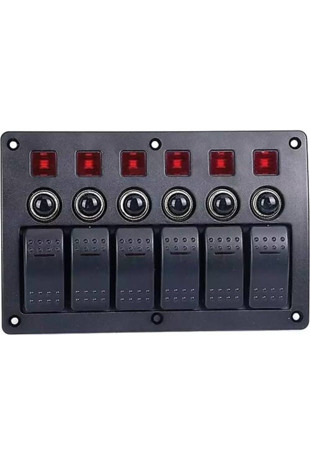 6’lı switch panel otomatik sigorta ve ışıklı