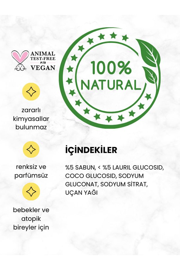 Bebekler Için Bitkisel Çamaşır Deterjanı Toplam 4 Litre %30 Güçlendirilmiş Formül - 4