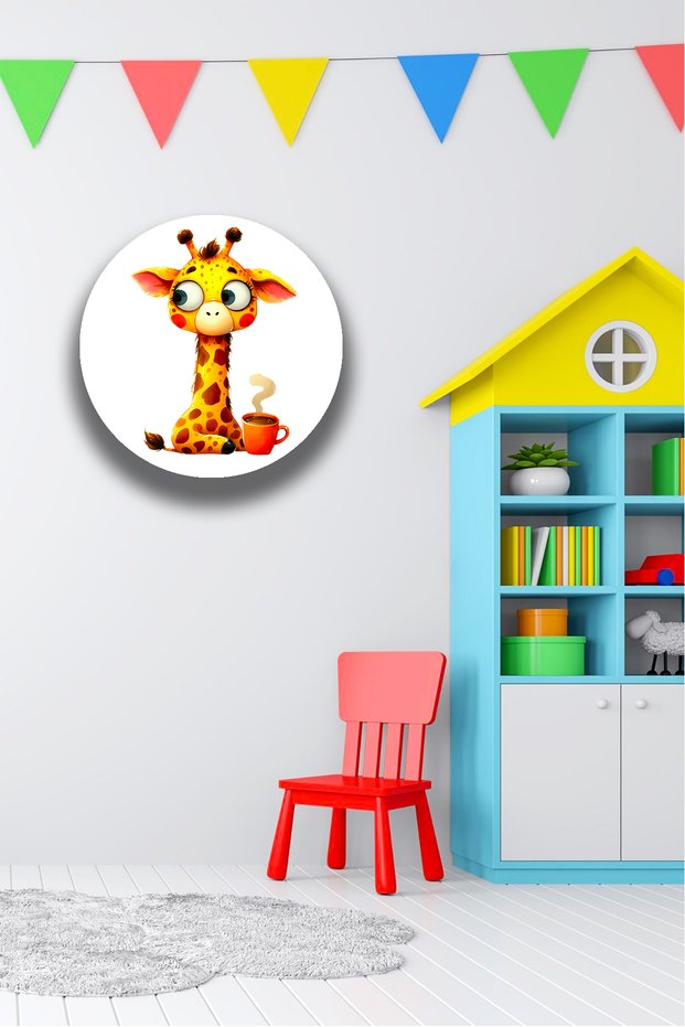 Children's Room Wooden Painting Models, Colorful, Cute, Animals Wall Ornament, Home Decor