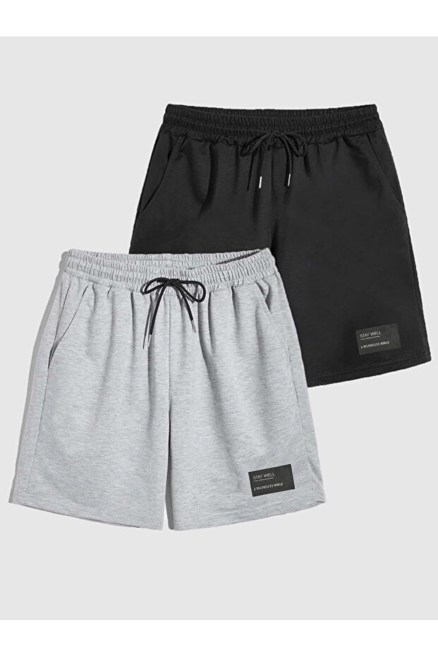 Stay Well 2 Piece Shorts Black and Gray