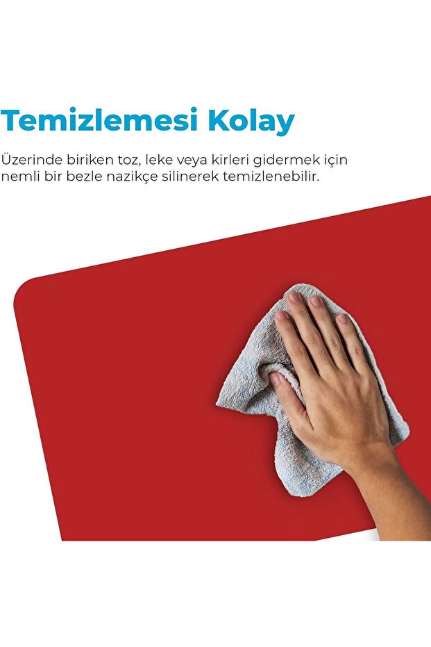 Mouse Pad Non-Slip Mouse Pad Red Mouse Pad Rectangular Mouse Mat Flat Non-Slip Base - 6