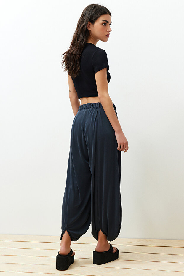 More Sustainable Antrasit İçerikli Havuç/Şalvar Modal Premium Örme Pantolon TWOSS24PL00094 - 9