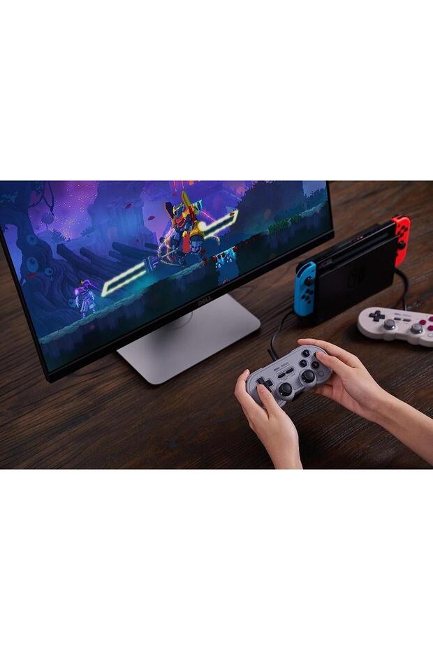 Sn30 Pro USB Kablolu Oyun Kolu Gamepad For Switch, Windows & Raspberry Pi (Gri Edition) - 3