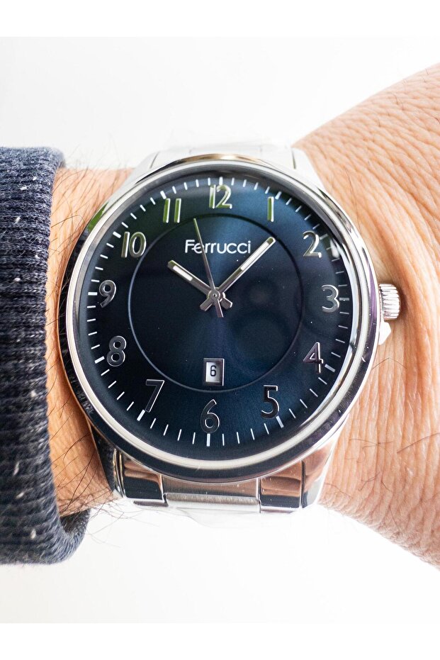 FCF10737TM.03 Ferrucci 42 mm stylish steel men's wristwatch