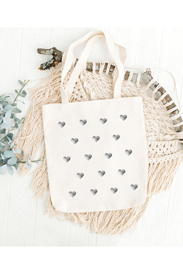 Eco-Friendly Recyclable Cloth Bag with Heart 38x42cm