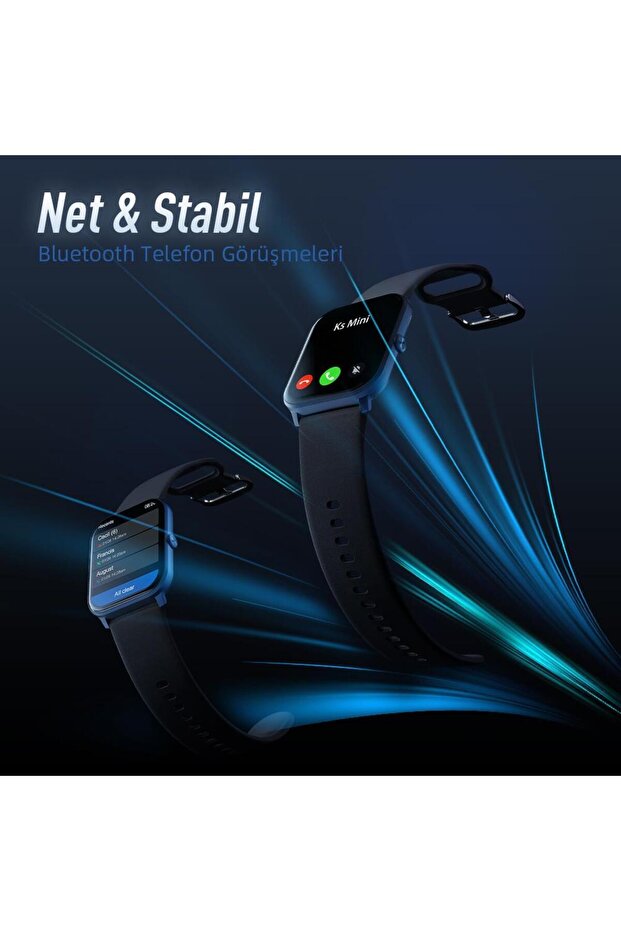 Ks Mini Amoled Ekranlı Akıllı Saat Mavi - 3