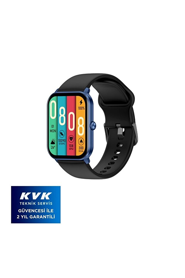 Ks Mini Amoled Ekranlı Akıllı Saat Mavi - 1