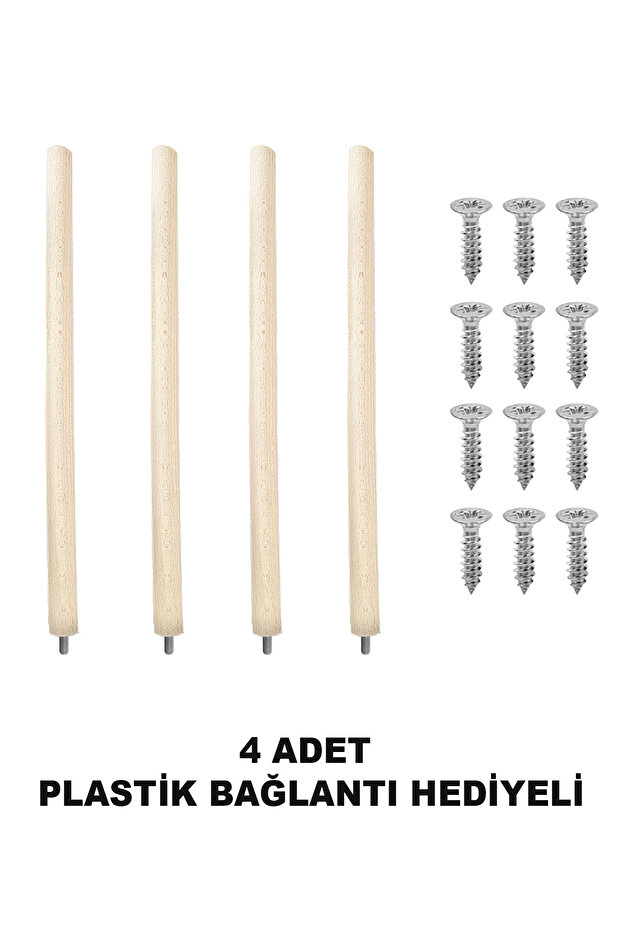 Ahşap Sehpa Ayağı Dresuar Masa Ayağı 50 cm 8082 - 1