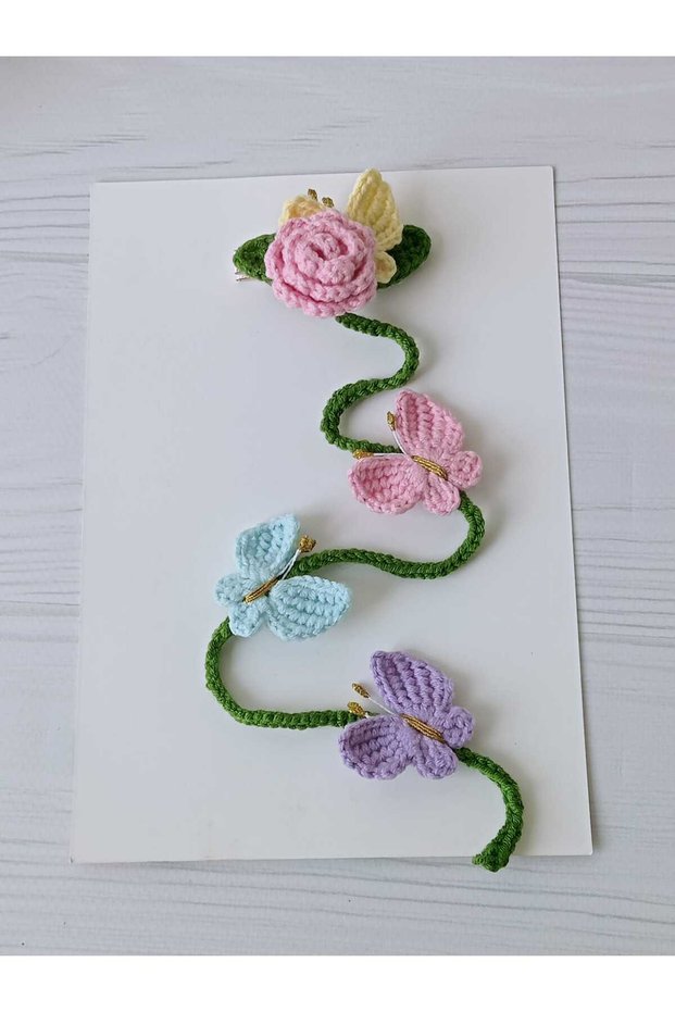 Cluster Hair Braid Accessory Colorful Butterfly Garden 35 Cm Clip Buckle