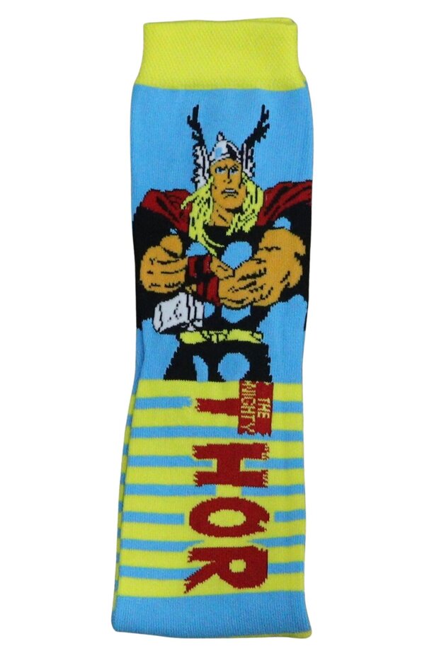 Thor Patterned Striped Colorful Socks - 1