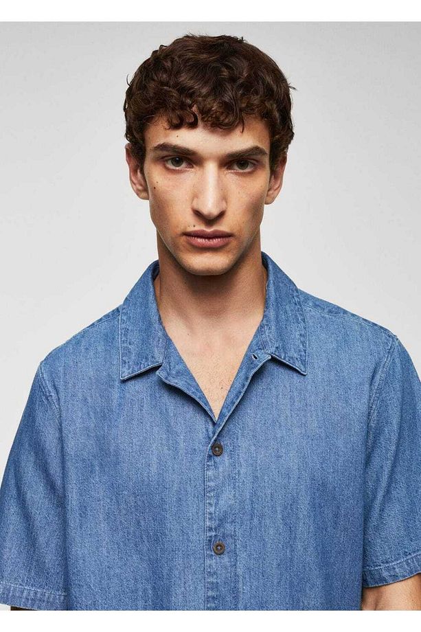 %100 pamuklu chambray gömlek - 8