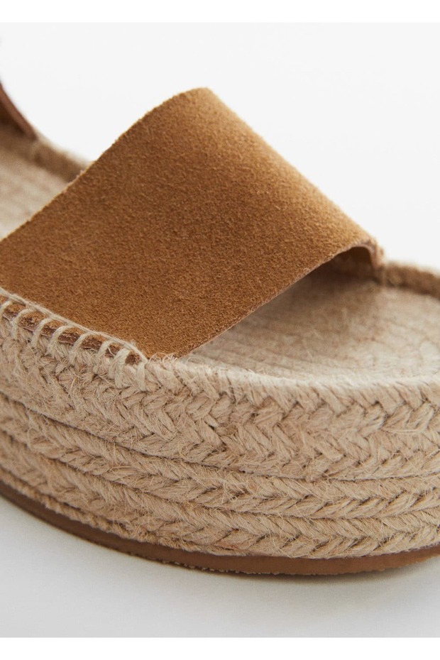 Platformlu Deri Sandalet - 5