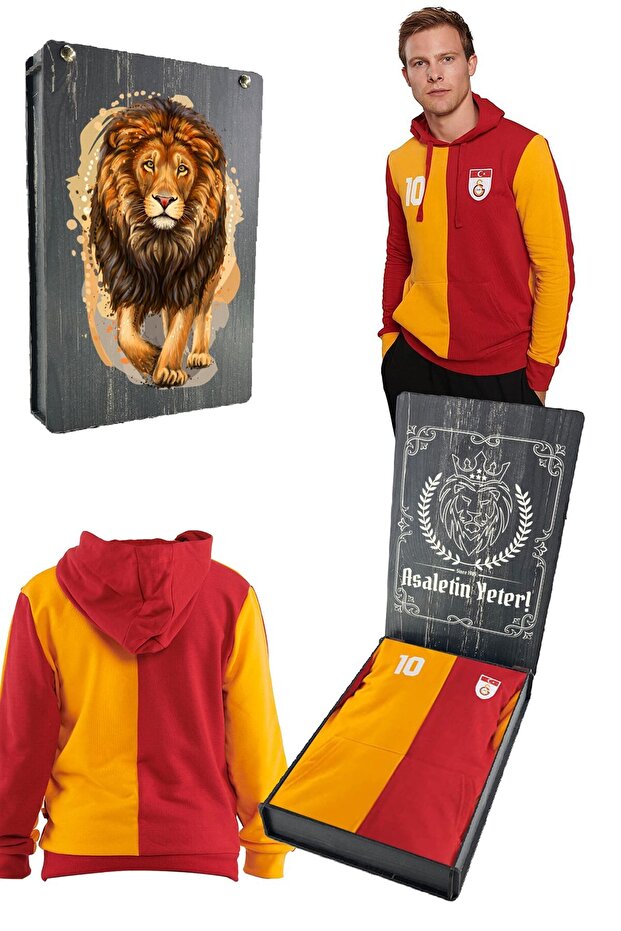 Original Text Oktay Hooded Sweat Gift with Wooden Box