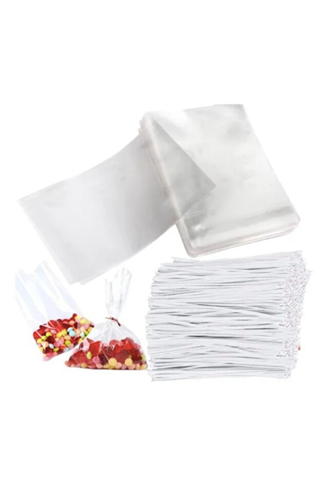 Poşet Ağzı Bağlama Teli Klips Tel 500 Adet 9cm - 2