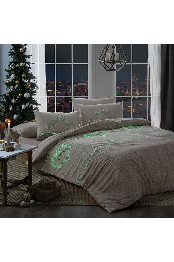 Lovelıght Ranforce Çift Kişilik Nevresim Takımı Bej - 2