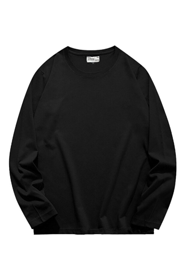 Siyah Oversize Sweatshirt - 3