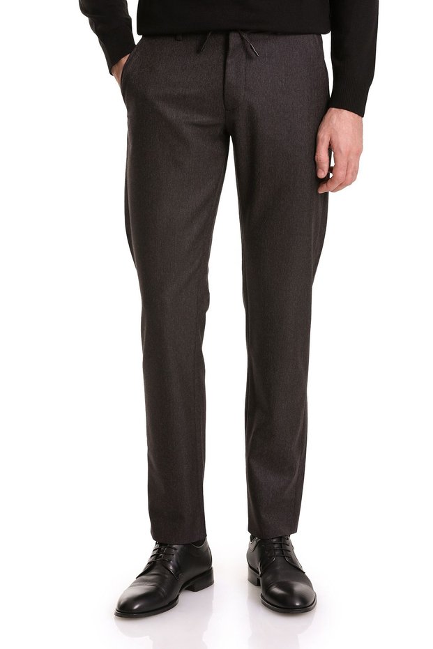 Black Dynamic Fit Patterned Side Pocket Jogger Pants