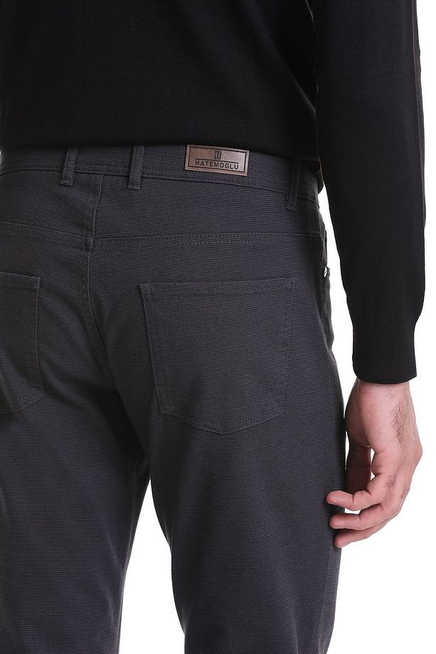 Antrasit Regular Fit Düz 5 Cep Pamuklu Kot Pantolon - 5