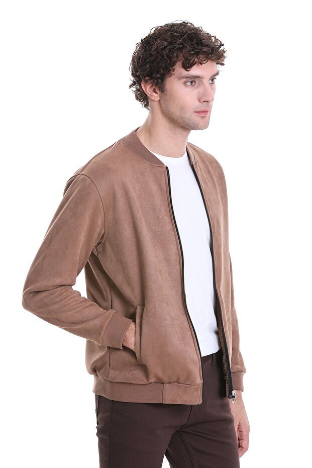 Taba Regular Fit Düz Bomber Yaka Mevsimlik Mont - 3