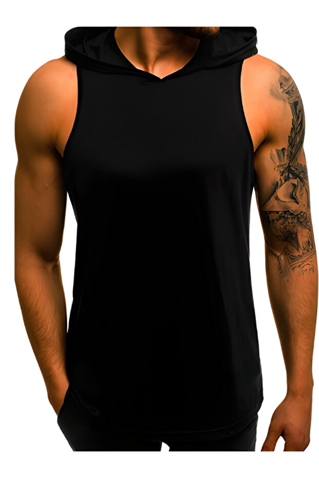 Hooded Sports Tank Top - Fitness Gym Athlete Tank Top