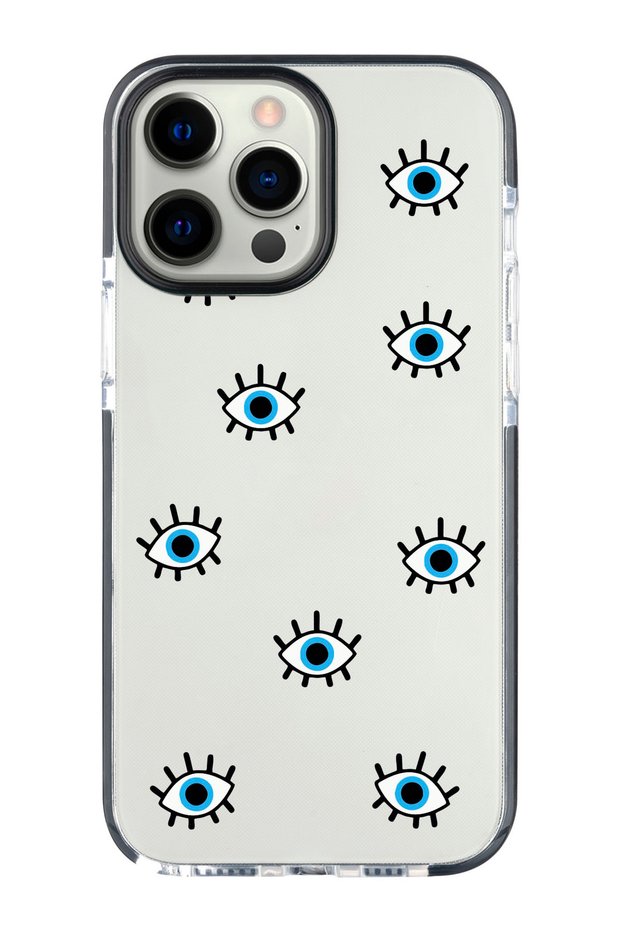 iPhone 15 Pro Compatible Ultra Protection Blue Eyes Patterned Impact Phone Case