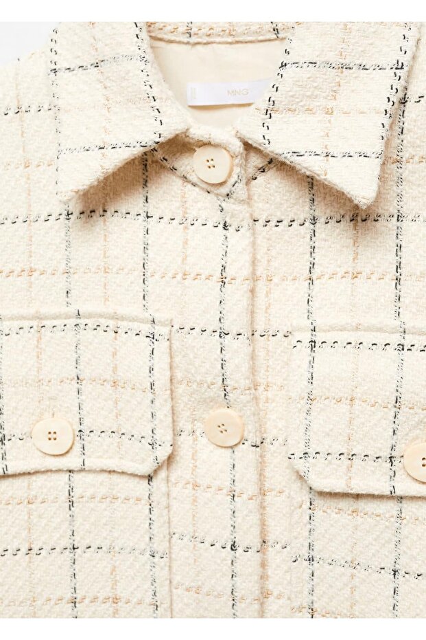 Kareli tüvit ceket - 5