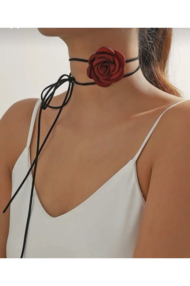 Vintage Gül Choker Kolye - 2