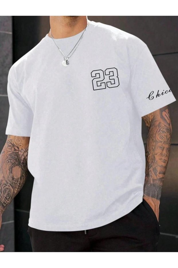 UNISEX 23 CHICAGO Printed Oversize T-shirt