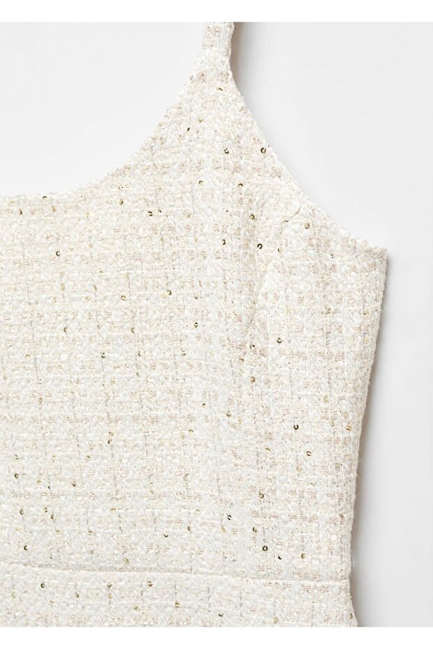 Askılı tüvit elbise - 6