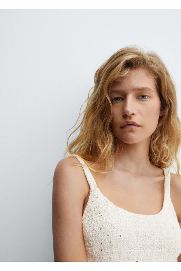 Askılı tüvit elbise - 7