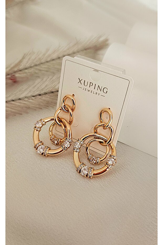 Antiallergen xuping earrings non tarnish stone earrings dangle large size