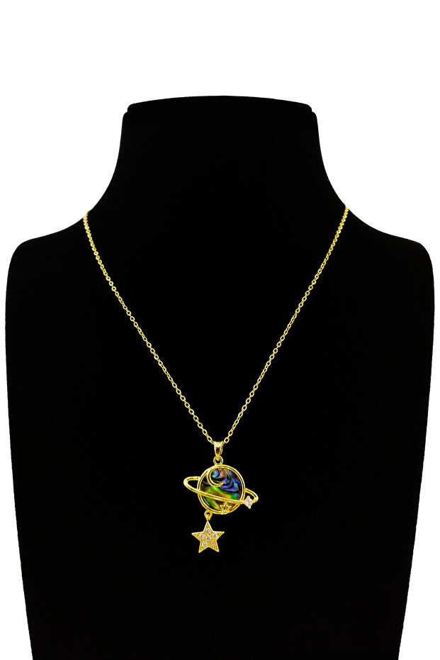 Colorful Jupiter Steel Necklace