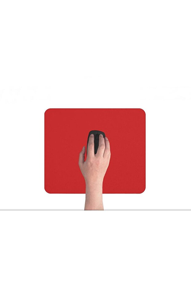 Mouse Pad Non-Slip Mouse Pad Red Mouse Pad Rectangular Mouse Mat Flat Non-Slip Base - 5