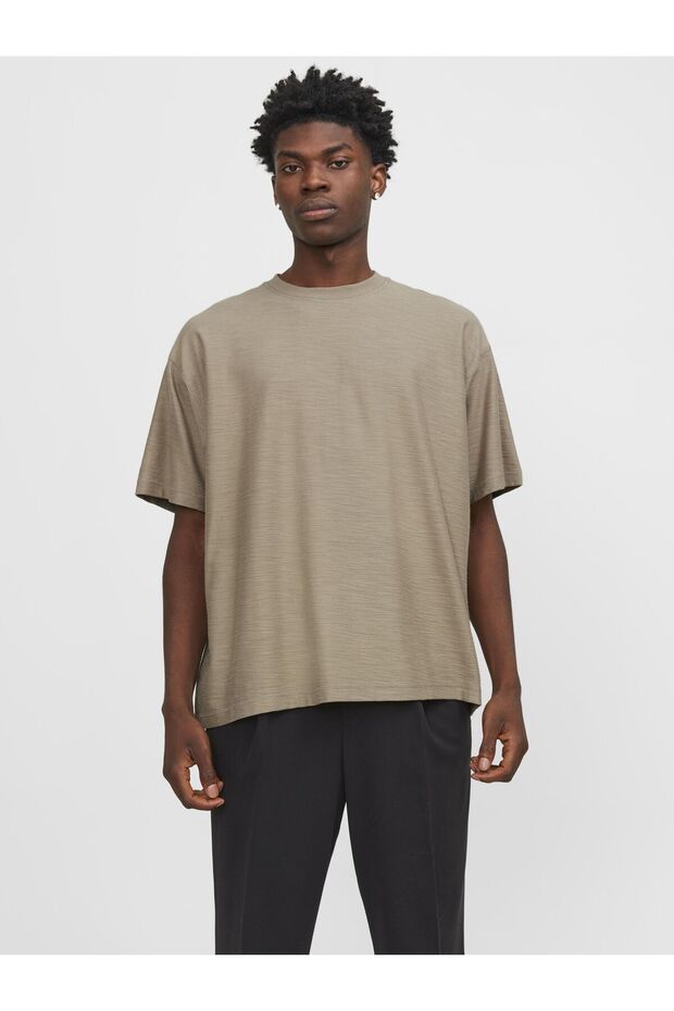 Pants solid color round neck tracksuit