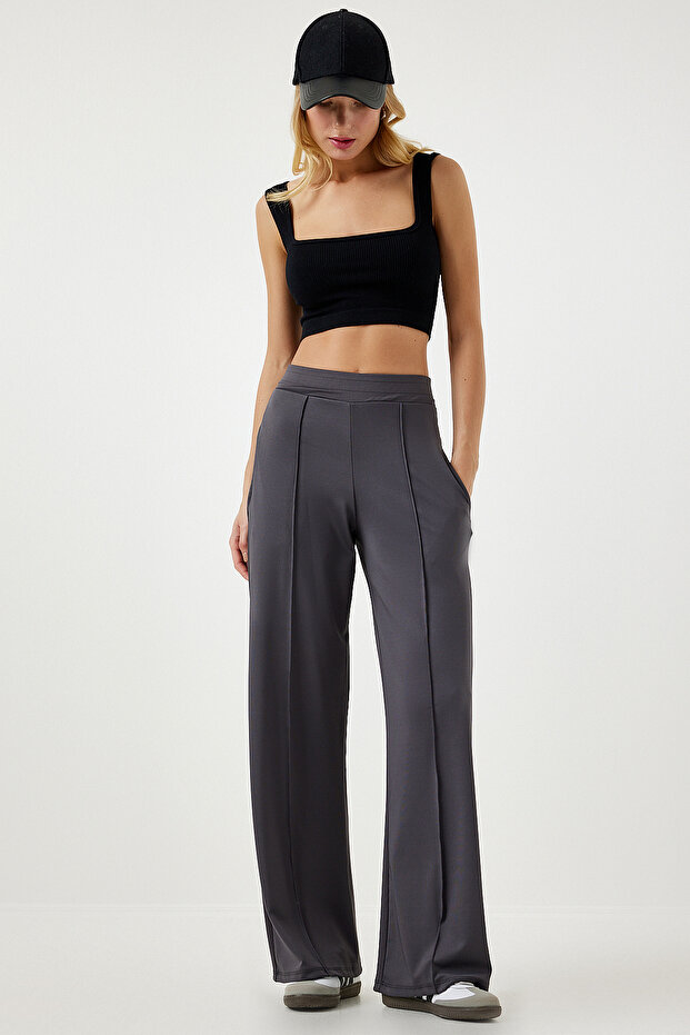 İp Askılı Midi Triko Elbise - 1