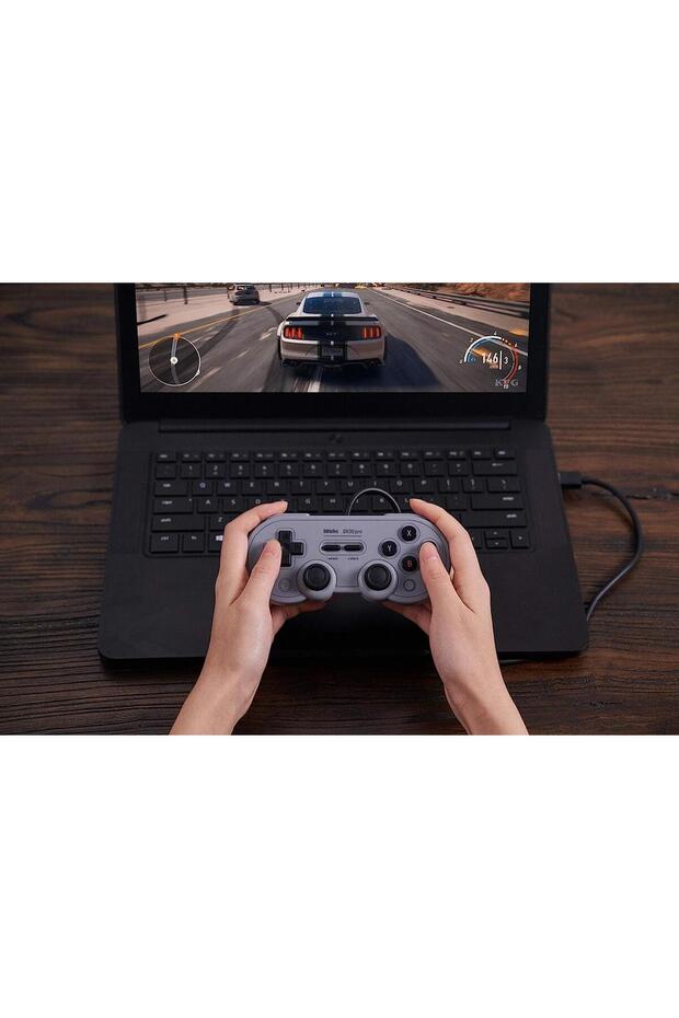 Sn30 Pro USB Kablolu Oyun Kolu Gamepad For Switch, Windows & Raspberry Pi (Gri Edition) - 2