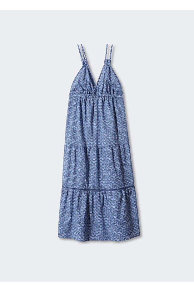 Desenli Kloş Elbise - 3