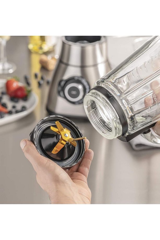 B 1800 PowerBlender Seti: 28.000 Devir/dakika, 1,75 L Cam Kap, İçecek Şişesi ve Doğrayıcı Dahil - 6