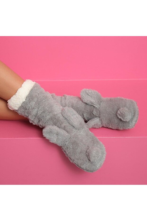 KÖPEKLİ PELUŞ ÇORAP - 1