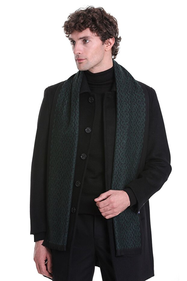 Yeşil Desenli Atkı - 5