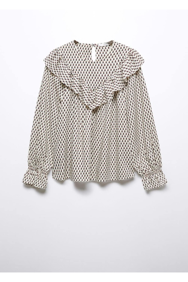 Ruffle Patterned Blouse - 3