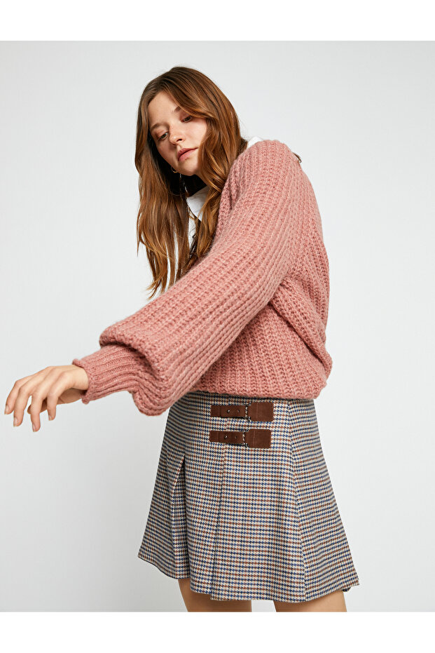 Buttoned Oversize Knitted Cardigan