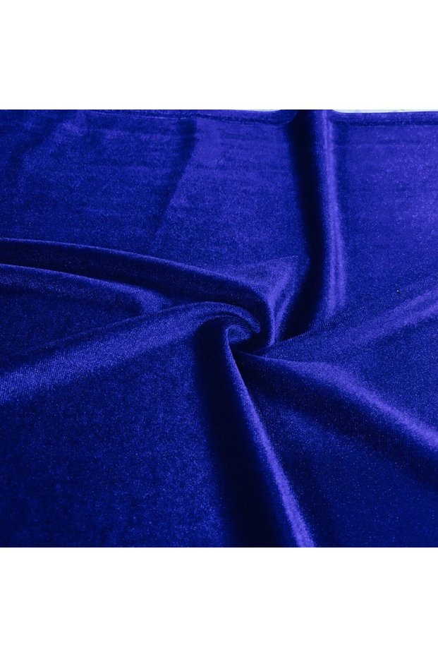 Sax Blue Velvet Fabric 100*160