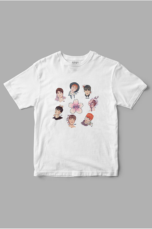 Bts "Flower" Printed T-Shirt