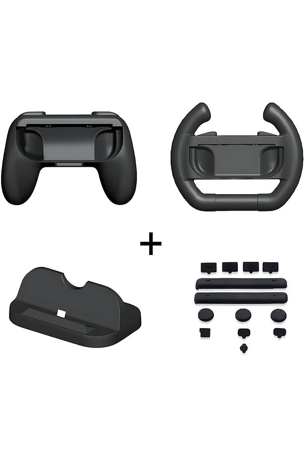 Switch Super Game Kit Switch Oled Uyumlu Grip Şarj Standı - 1